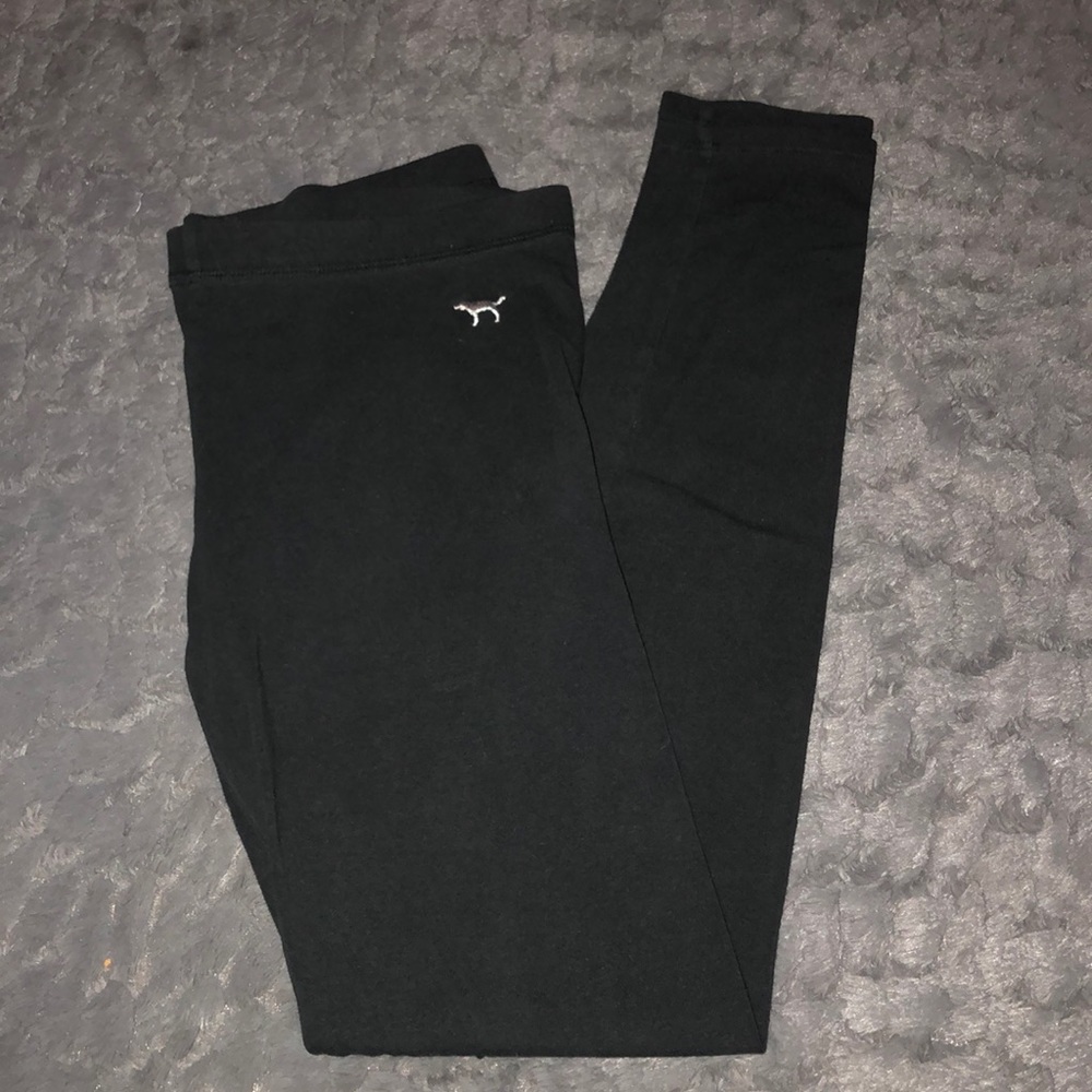 PINK Black Leggings Small